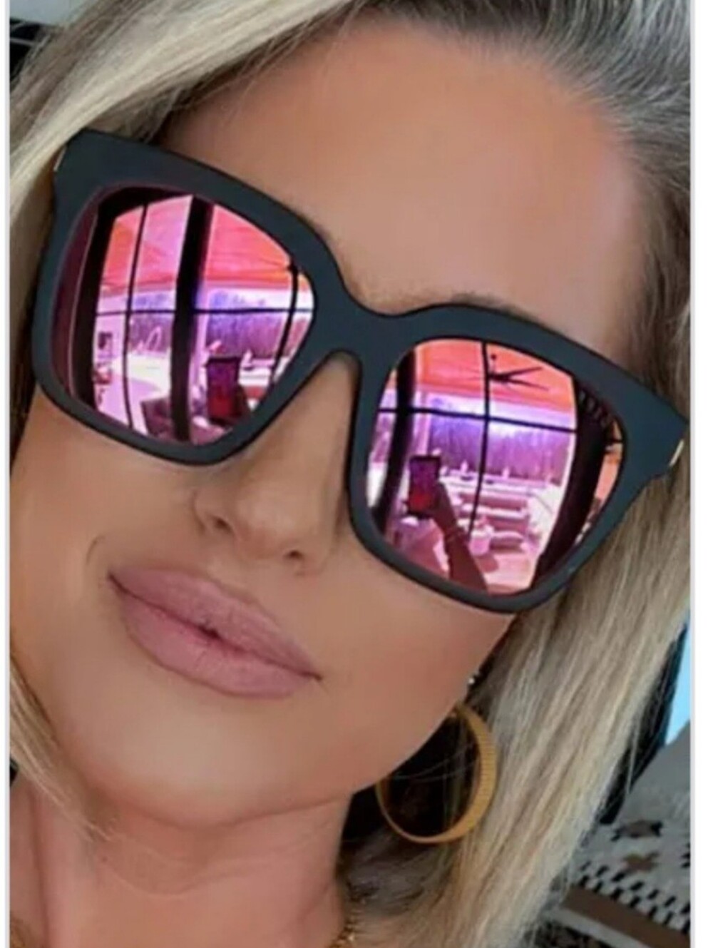 DIFF BELLA POLARIZED BLACK SUNGLASSES